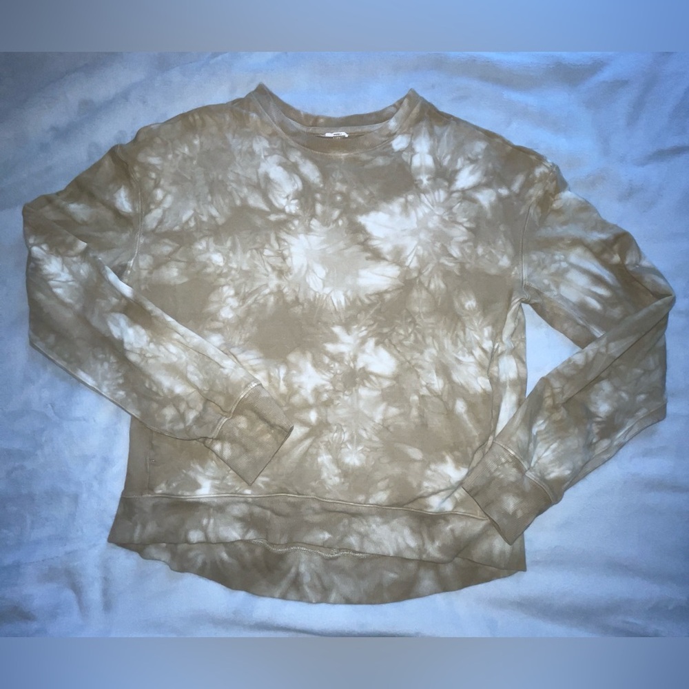 All In Motion Tie-Dye Crewneck Sweatshirt - Beige Brown White